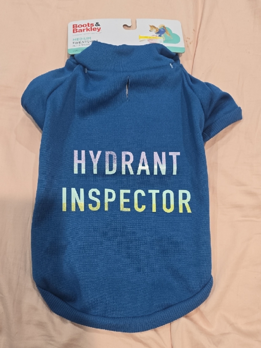 Boots & Barkley Blue "Hydrant Inspector" Kids Sweatshirt - Picture 2 of 5